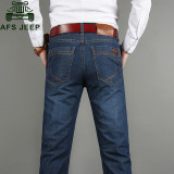 AFS/ JEEP牛仔裤 男 夏季男士中年直筒大码宽松休闲长裤薄款男裤