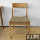 促销整装现代中式成人环保家具北欧现代白橡木餐椅实木椅子靠背椅