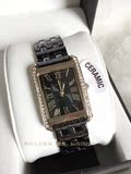 美国代购Anne Klein2138BKGB施华洛世奇水钻黑色陶瓷女士手表