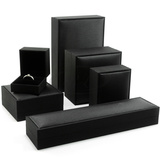 贵族珠宝首饰盒戒指盒项链盒吊坠盒手镯手链盒黑色珍珠绸皮饰品盒
