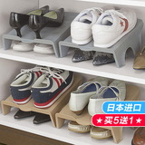 日本进口简易鞋架经济型家用小鞋架鞋柜收纳鞋盒简约双层塑料鞋托