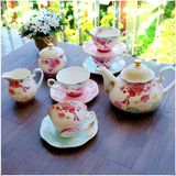 骨瓷咖啡具英式下午茶具套装欧式陶瓷咖啡杯碟红茶杯花茶具礼盒装
