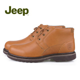JEEP/吉普男靴冬保暖系带男士皮靴头层牛皮冬季耐磨短筒皮靴JP122