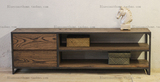 铁艺实木电视桌 斗柜 收纳柜 做旧家具 美式oft 复古实木电视柜