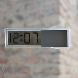 汽车吸盘式液晶时间显示器/车载电子表 车用数字电子时钟 温度计