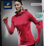 德国TCM女跑步卫衣健身长袖绒衫连帽衫拉链透气排汗长袖运动外套