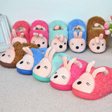 儿童棉拖冬季宝宝棉鞋全包跟可爱卡通兔小孩拖鞋防滑保暖男女童鞋