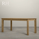 美式复古长方形餐桌 简约实木伸缩餐桌 法式乡村饭桌 可折叠餐桌