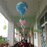 幼儿园装饰热气球纸灯笼 教室走廊商场超市店面布置吊饰 空中挂饰