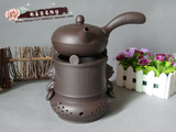 特价陶瓷酒精灯煮茶器仿橄榄木炭功夫茶普洱茶炉具紫砂提梁烧水壶