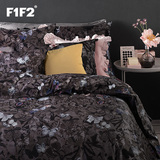 F1F2家纺欧美风全棉4四件套床上用品1.5米床笠床单被套1.8m床纯棉