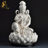 梵趣人物新古典观音瓷器陶瓷自在德化观音像佛像摆件观世音菩萨