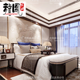 简约现代新中式双人床婚床家具 欧式皮艺床 新古典样板房家具