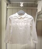 安奈儿童装女童长袖T恤专柜正品2016春装新款翻领打底衫AG611628