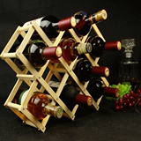 红酒架实木酒架子酒柜展示架菱形叠加原木质酒架葡萄酒架