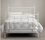 美式创意简约铁艺床宜家单人床双人床铁床1.5米1.8公主床铁架床