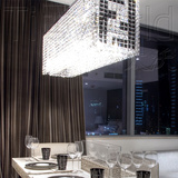 太沃北欧现代奢华艺术餐吊灯创意长形餐厅吧台简约LED水晶吊灯