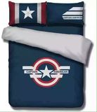全棉个性创意复仇者联盟美国队长钢铁侠四件套床单式床上用品包邮