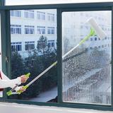 可伸缩玻璃清洁器 擦窗器 双层中空双面伸缩杆长杆玻璃刷窗户工具