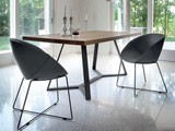 北欧极简约设计师实木餐桌书房桌电脑桌样板房现代办公桌实木桌子