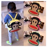 韩版可爱小孩大嘴猴双肩背包1-3-6岁幼儿园中班宝宝男女儿童书包