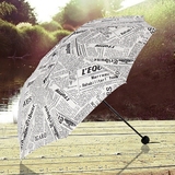 英伦报纸个性折叠超轻雨伞男女创意复古韩国学生三折太阳伞情侣伞