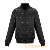 太平鸟男装 2015秋装新款外套时尚休闲黑色长袖夹克B1BC53516