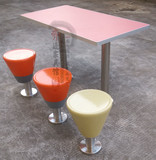 特价肯德基吧凳   咖啡厅   玻璃钢圆凳不锈钢固定凳子
