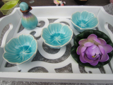 泰式陶瓷SPA精油碟碗 美容院会所用精油碟 美容精油碟托盘调配碟
