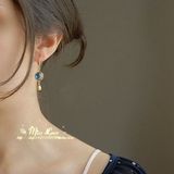 加拿大设计师原创 蓝宝石耳环 耳坠 14k包金 美丽的传说