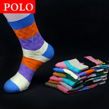 Polo棉袜男士袜棉运动袜男糖果色袜子中筒袜休闲袜加厚袜保罗袜子