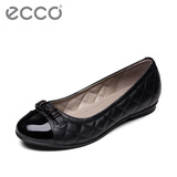 ECCO爱步时尚柔软正装皮鞋女低跟浅口平底圆头简约单鞋触感265603