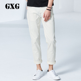 GXG男装[特惠]夏季新品长裤子 男士白色斯文修身休闲裤#52102219
