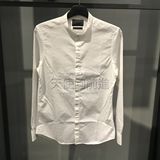 ZIOZIA ANDZ韩国专柜代购 16春款白色立领棉质修身长袖衬衫