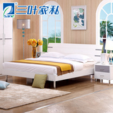 三叶家私 烤漆组合板式床1.5 1.8米高箱储物床 双人床特价木板床