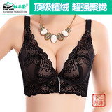 深V聚拢调整型植绒文胸套装可选 上薄下厚款收副乳美体女内衣正品