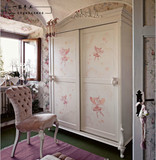 意大利沃尔皮公主田园整体衣柜卧室欧式实木彩绘大衣柜全套定做