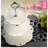 蛋糕架蛋糕盘下午茶点心盘时尚创意生日婚礼物 陶瓷三层水欧式果