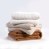 进店必买之 回馈款 温暖纯棉针织羊羔绒麻花毯 沙发盖毯冬季毛毯