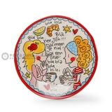 快乐太太创意卡通陶瓷餐具时尚盘子 外贸西餐盘 蛋糕盘个性装饰盘