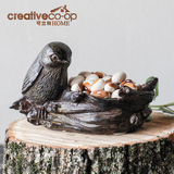 可立特Creative Home美式乡村 树脂小鸟&鸟巢烛杯