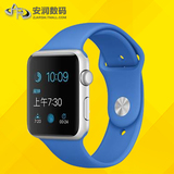 预售 Apple/苹果watch银色铝金属壳搭配宝蓝色运动型表带智能手表