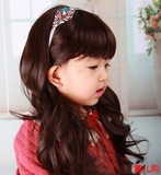 韩版韩国宝宝假发 婴儿童假发 公主卷发 女童假发套长卷发包邮