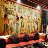 定制埃及寓意大型壁画商业工装 3D立体KTV酒吧包房欧式背景墙壁纸