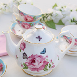 英式下午茶咖啡具套装茶具骨瓷陶瓷创意金边高档结婚礼品礼物礼盒