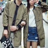 2016春装新款韩版学生大码棒球服上衣百搭中长款风衣男女开衫外套