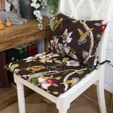 沃米兔树枝花咖啡色棉布艺餐椅垫坐垫/海绵垫/凳子垫椅子垫可定制