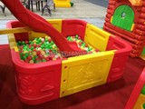 儿童沙水玩具沙水盘沙滩沙池/滑梯球池组合海洋球/塑料游戏围栏