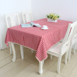 布艺俐娜简约现代台布茶几餐桌棉麻多用盖布桌旗餐垫桌布红白桌布