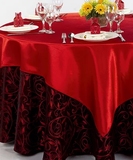 订做大红色紫红色酒店会所专用餐桌布桌桌椅套套装椅套茶几布台布